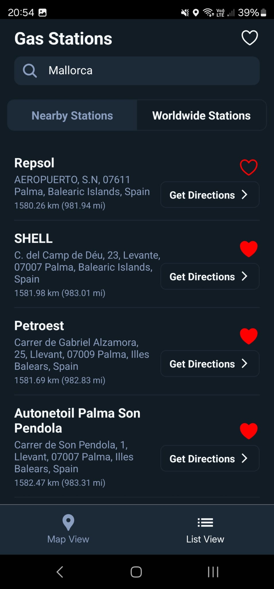 Gas Finder station details